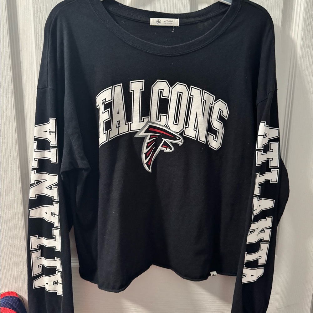 Atlanta Falcons Black Long Sleeve cropped Shirt